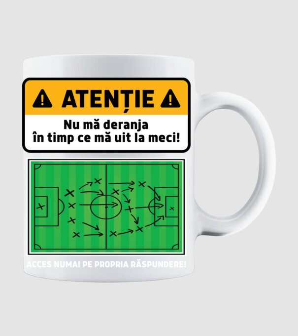 Atenție - Nu mă deranja, în timp ce mă uit la meci model alb pe tricou