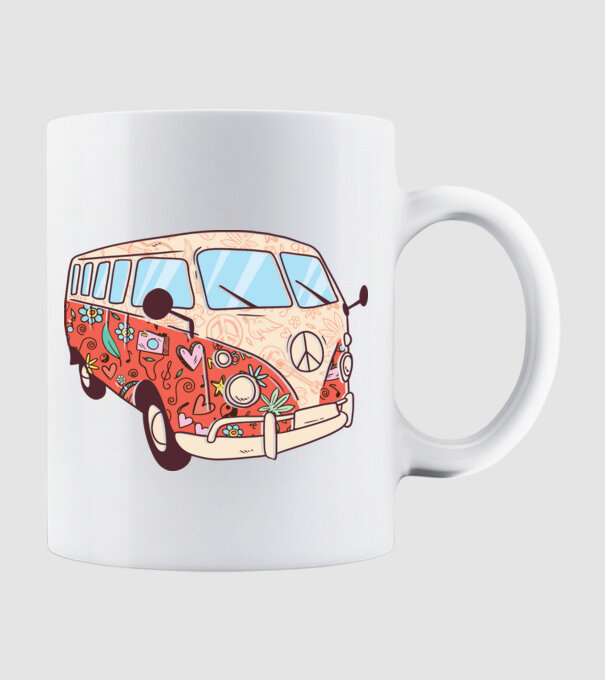 Autobuze model alb pe tricou