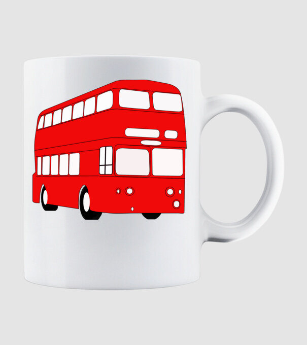 Autobuze model alb pe tricou