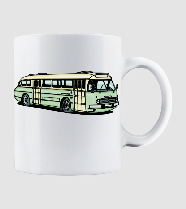 Autobuze model alb pe tricou