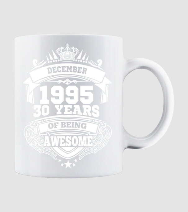 Awesome being of december 1995 model alb pe tricou
