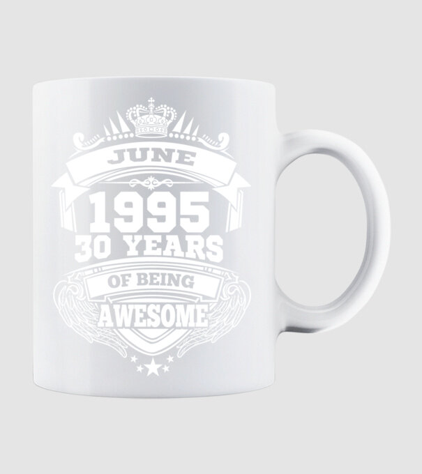Awesome being of june 1995 model alb pe tricou