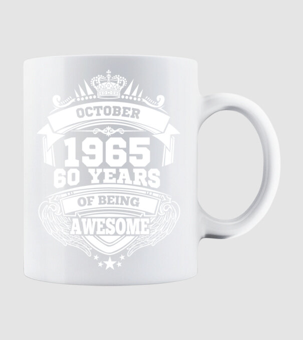 Awesome being of october 1965 model alb pe tricou