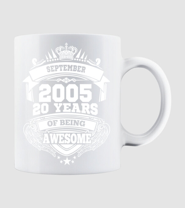Awesome being of september 2005 model alb pe tricou