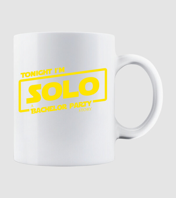 Bachelor Party Solo model alb pe tricou