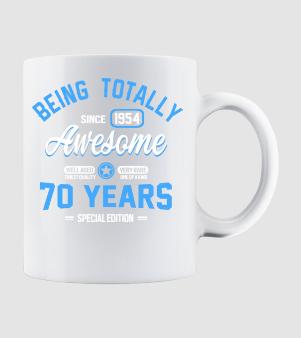 Being totally awesome 70 model alb pe tricou
