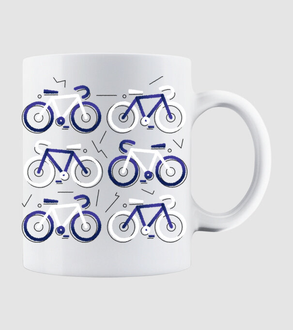 Bikes model alb pe tricou