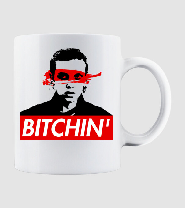 bitchin eleven model alb pe tricou