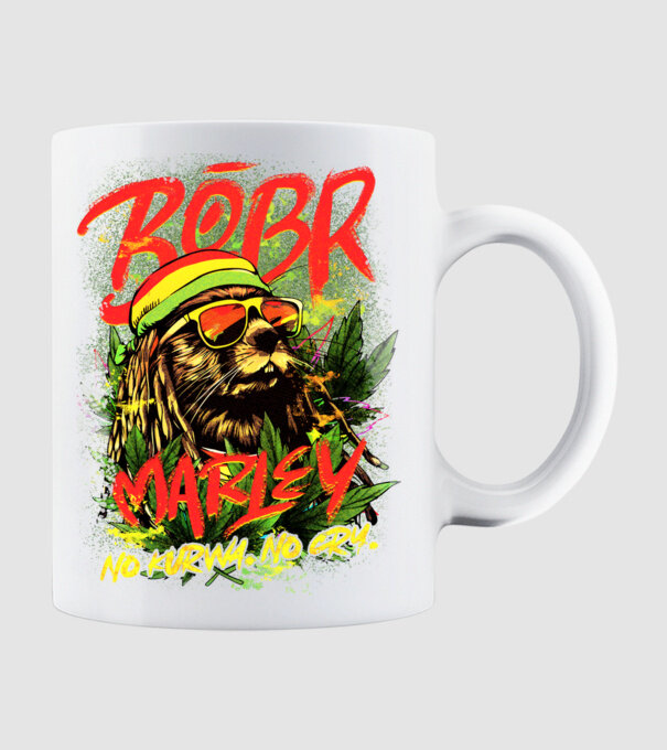 BÓBR MARLEY model alb pe tricou