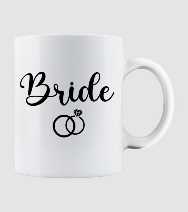 Bride model alb pe tricou