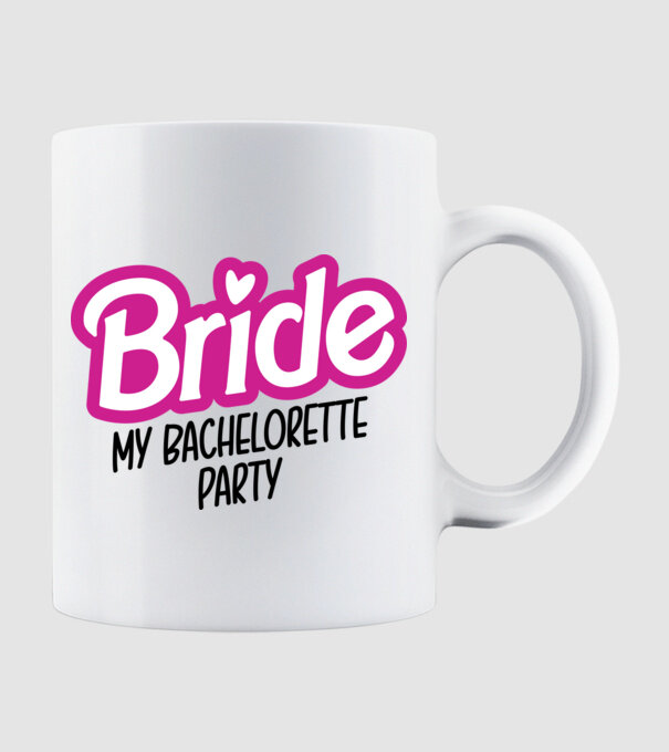 Bride Barbie model alb pe tricou