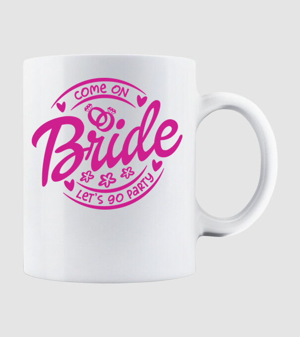Bride Barbie lets go party model alb pe tricou