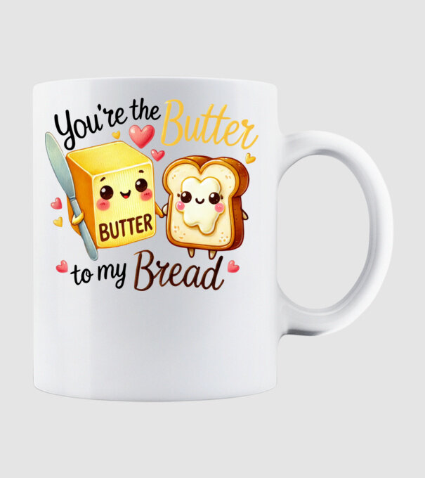Butter to my Bread model alb pe tricou