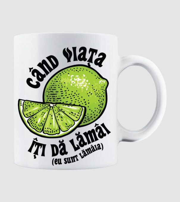 când viața îți dă lămâi (eu sunt lămâia) model alb pe tricou