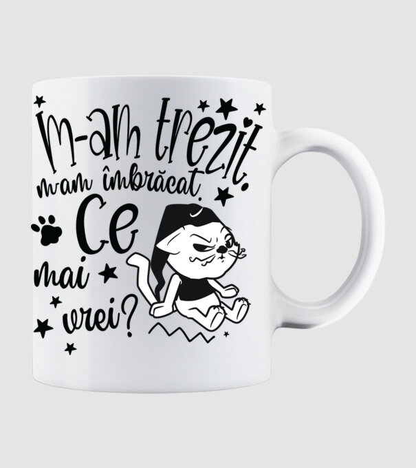 Ce mai vrei? model alb pe tricou