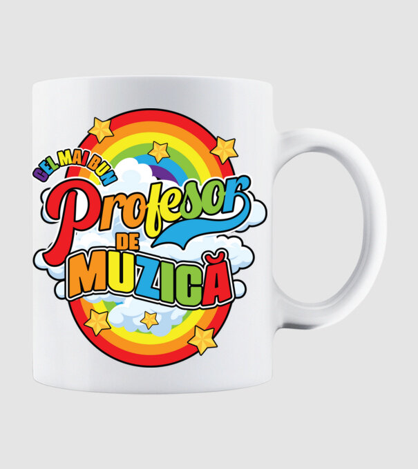 Cel mai bun profesor de muzică model alb pe tricou