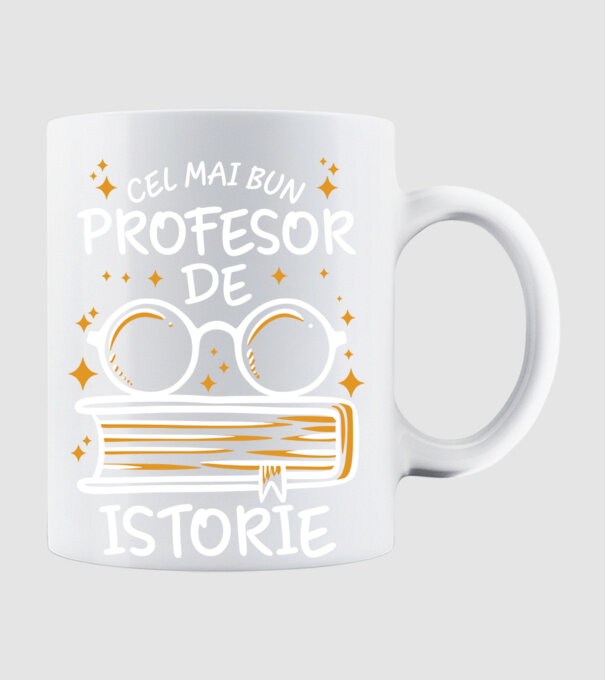 Cel mai bun profesor istorie model alb pe tricou