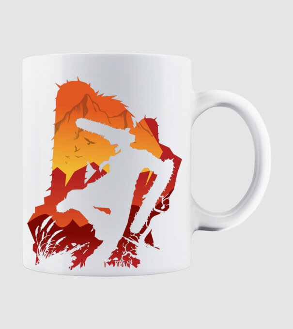 Chainsaw man silhouette model alb pe tricou