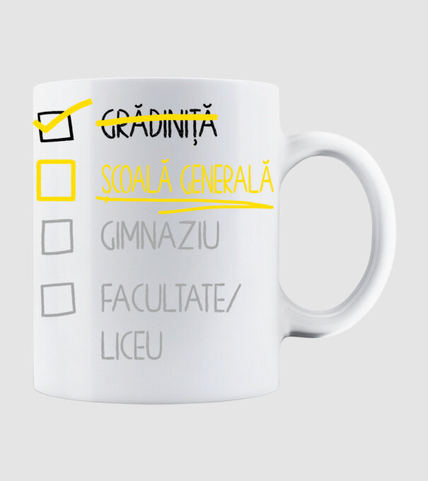 Cheklist educație - grădiniță alb model alb pe tricou