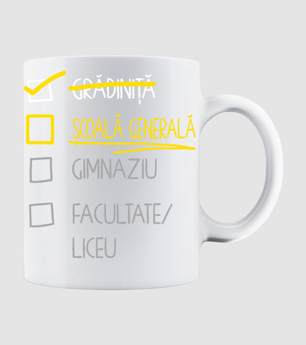 Cheklist educație - grădiniță negru model alb pe tricou