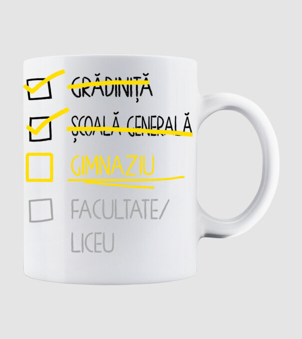 Cheklist educație - Școala primară alb model alb pe tricou