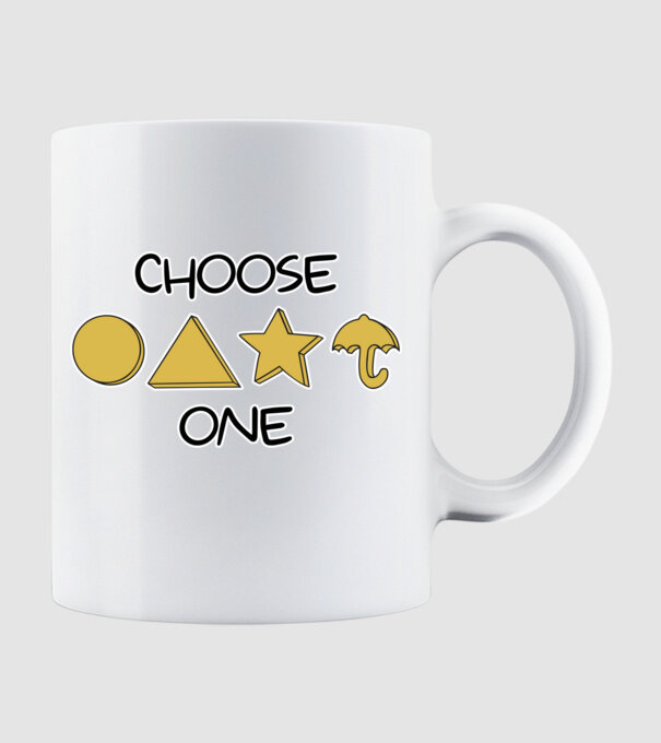 choose one squid game model alb pe tricou