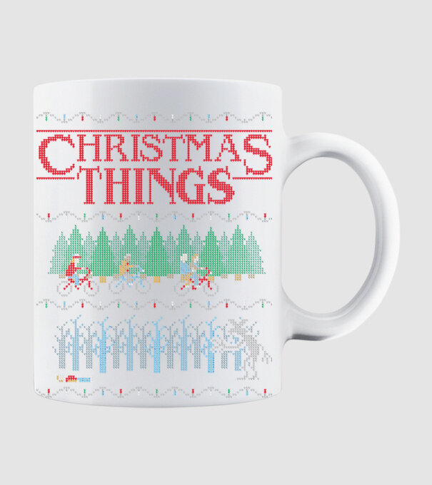 christmas things ugly sweater model alb pe tricou