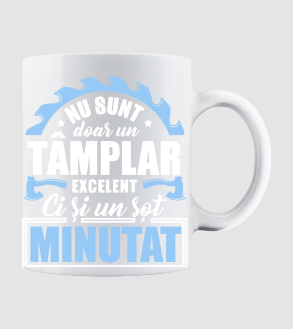 Nu sunt doar un tâmplar excelent, ci și un soț minunat! model alb pe tricou