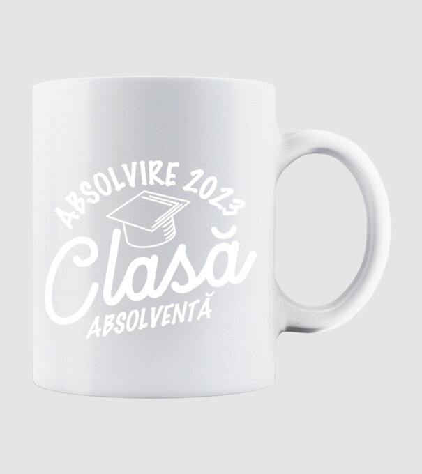 Clasă absolventă model alb pe tricou