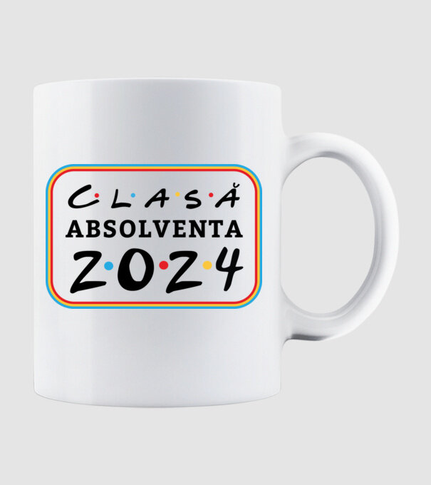 Clasă absolventă friends model alb pe tricou