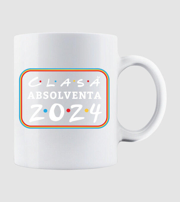 Clasă absolventă friends model alb pe tricou