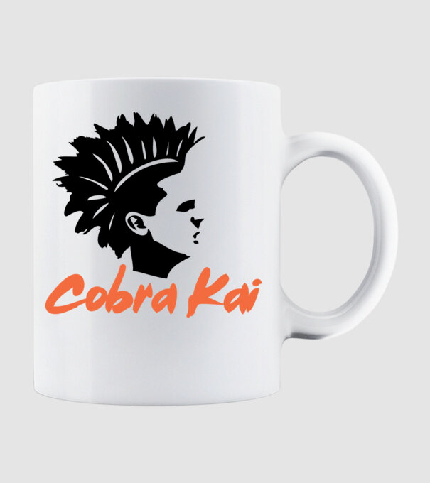 cobra kai punk model alb pe tricou