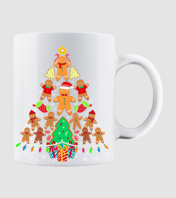 Cookie christmas tree model alb pe tricou