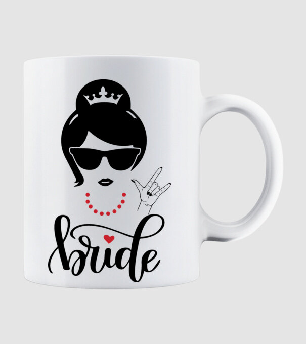 Cool Bride model alb pe tricou