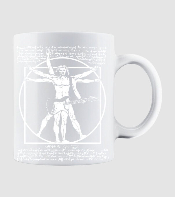 Da Vinci model alb pe tricou