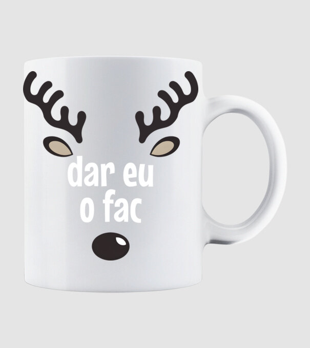 Dar eu o fac crăciun chiar căprioară Negru model alb pe tricou