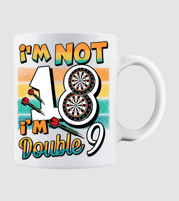 Darts Birthday 18 years old model alb pe tricou