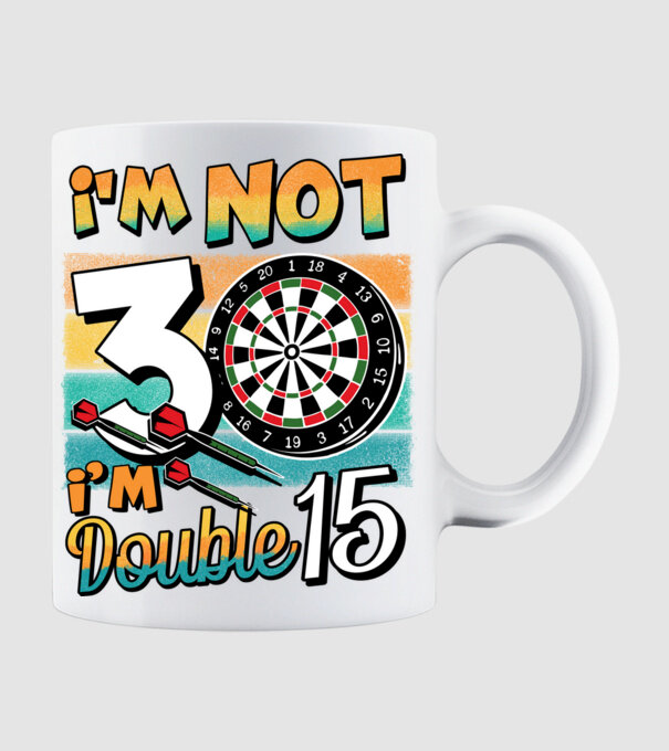 Darts Birthday 30 years old model alb pe tricou