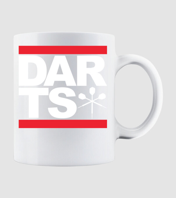 Darts DMC model alb pe tricou