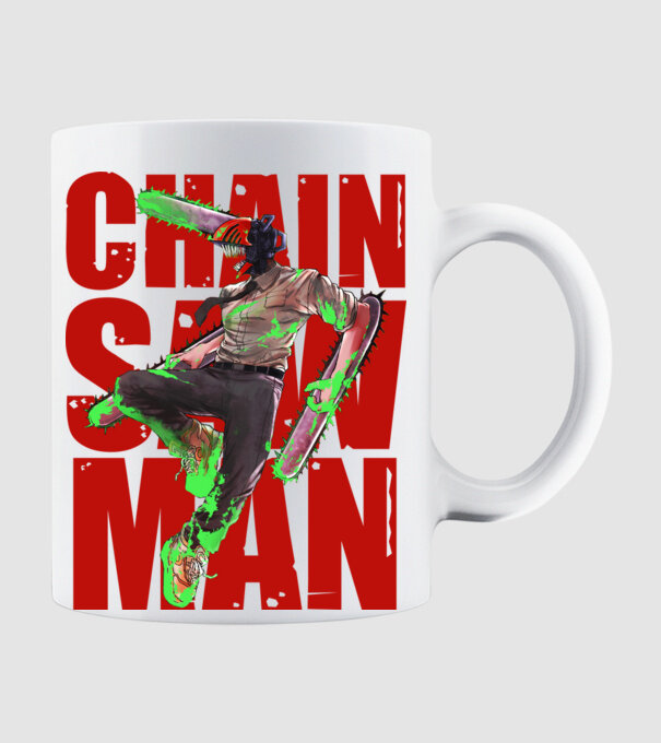 Denji chainsaw man concept model alb pe tricou
