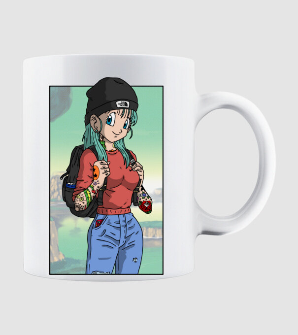 dragon ball bulma model alb pe tricou