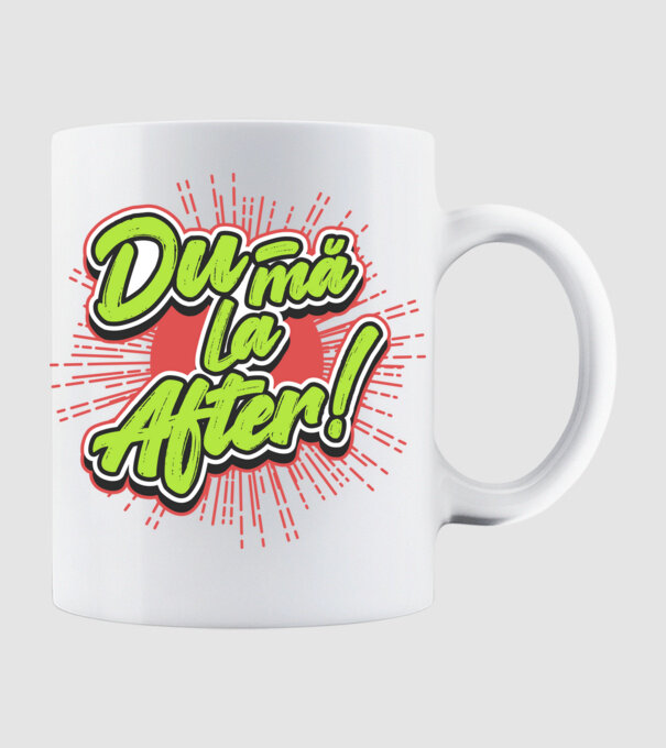 Du-mă la After model alb pe tricou