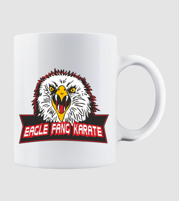 eagle fang karate cobra kai model alb pe tricou