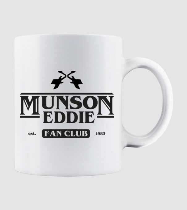 eddie munson fan club model alb pe tricou