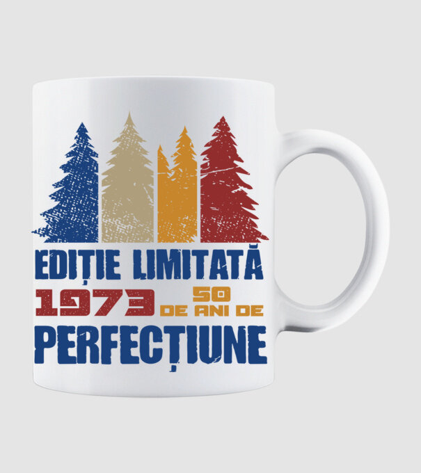 Ediție limitată 1973 - 50 de ani de perfecțiune model alb pe tricou