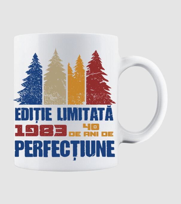 Ediție limitată 1983 - 40 de ani de perfecțiune model alb pe tricou