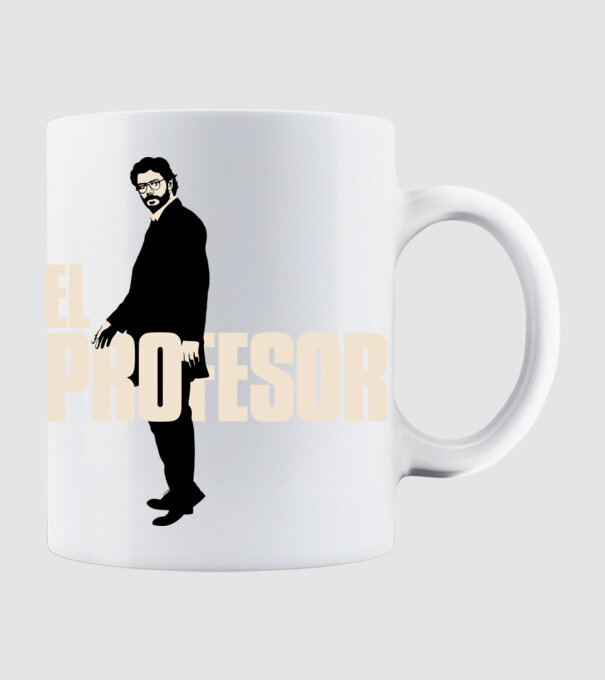 el professor la casa de papel model alb pe tricou