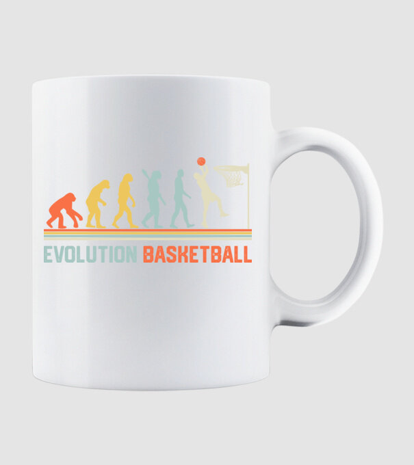 Evolution basketball model alb pe tricou