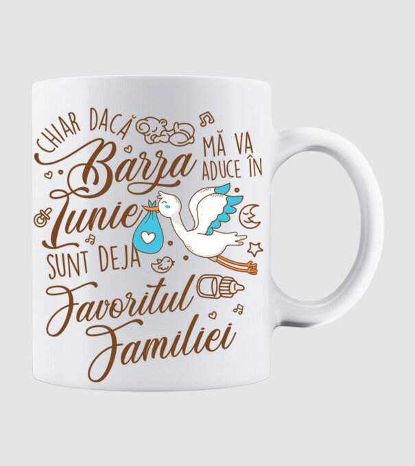 Favoritul familiei IUNIE model alb pe tricou