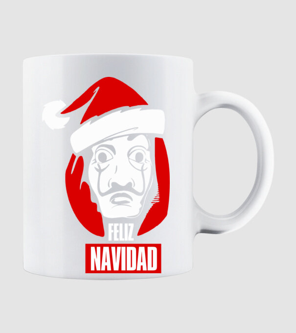 feliz navidad merry christmas money heist model alb pe tricou